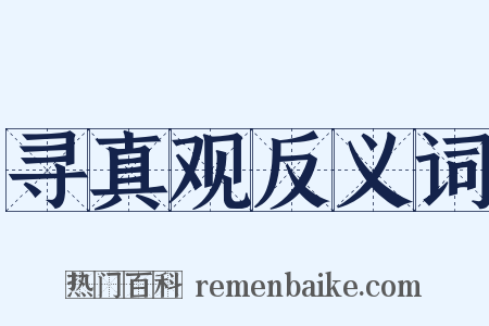 寻真观反义词是什么意思的图片